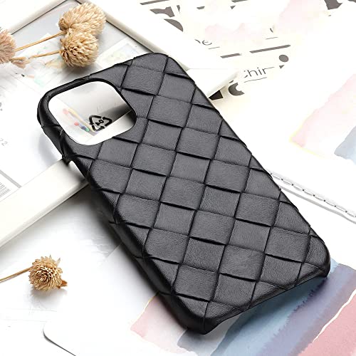 BSAPP 3D geflochtene Leder-Handyhülle für iPhone 13 11 12 Pro Max XR X XS Max Unterseite leer Ultraleichte Harte PC-Innenabdeckung, Schwarz, für iPhone 12 Pro BSAPP 3D geflochtene Leder-Handyhülle für iPhone 13 11 12 Pro Max XR X XS Max Unterseite leer Ultraleichte Harte PC-Innenabdeckung, Schwarz, für iPhone 12 Pro von BSAPP