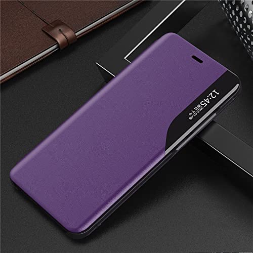 Smart Clear View Flip Case für Samsung Galaxy S22 S21 Plus Note 20 Ultra S20 FE A53 A52 A72 5G A51 S23 A12 Ständer Lederhülle, Lila, für Note 20 Ultra Smart Clear View Flip Case für Samsung Galaxy S22 S21 Plus Note 20 Ultra S20 FE A53 A52 A72 5G A51 S23 A12 Ständer Lederhülle, Lila, für Note 20 Ultra von BSAPP