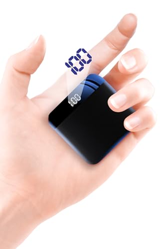 Bscame Power Bank kleinste und leichteste 10.000 mAh USB-C Externer Akku, ultrakompakte, High-Speed-Ladetechnologie, tragbares Ladegerät für iPhone, Samsung Galaxy und mehr (Schwarz) von BSCAME