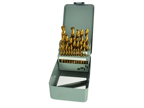 BSD Titanbeschichtetes HSS-Bohrer-Set 28tlg. - 1,5mm bis 13mm, präzise Metallbohrer in praktischer Metallbox für schnelles und genaues Bohren. BSD Titanbeschichtetes HSS-Bohrer-Set 28tlg. - 1,5mm bis 13mm, präzise Metallbohrer in praktischer Metallbox für schnelles und genaues Bohren. von BSD