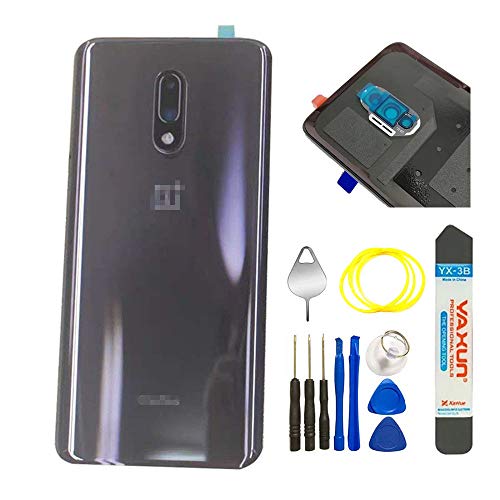 BSDTECH GM1901 Akkudeckel/Rückwand aus Glas und Kameraobjektiv für Oneplus 7 6,41 Zoll, Mirror Gray von BSDTECH