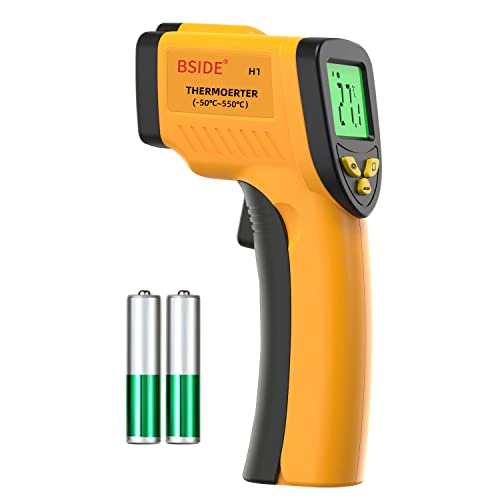 BSIDE GM320 Berührungsloses digitales Laser-Infrarot-Thermometer, Temperaturpistole, -50 °C bis 380 °C, für Grillen, Küche, Auto und Industrie von BSIDE