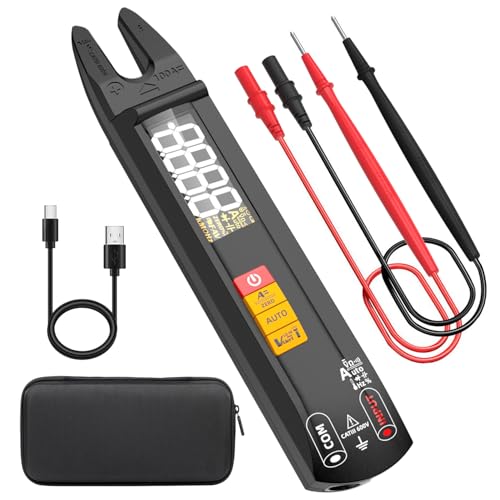 BSIDE U1 Messgeräte Multimeter Automatisch mit Offene Stromzange, Mini und Wiederaufladbar, Zangemultimeter AC DC 6000 Zähler True RMS, Misst Spannung Strom Ohm Durchgang Kapazität Diode Frequenz NCV von BSIDE