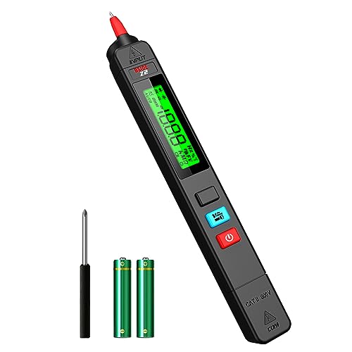 BSIDE Z2 Spannungsprüfer Berührungslose Einpoliger AC Voltage Tester 12-300V mit Summer & Visueller Alarm Elektrizität Leck Prüfer Kabellose Leitungsfinder mit Taschenlampe und Batterie für Haus von BSIDE