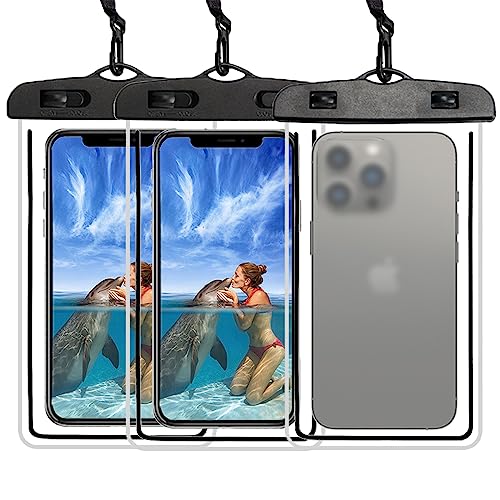 BSITSSS 3 Stück wasserdichte Handyhülle, Universelle Unterwasser Handyhülle bis zu 6.7 Zoll IPX8 Wasserfeste Handyhülle, Handy wasserdichte Hülle für iPhone 14-11 Pro Max, XS X XR, Sam_Sung Hua_wei von BSITSSS