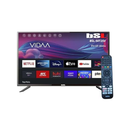 BSL-50T2SV VIDAA Smart-TV, 178 cm (50 Zoll), WLAN, RJ45, UHD-Auflösung 3840 x 2160p, USB, DVBT2/S2/C, kompatibel mit YouTube, Netflix, Disney +, Dazn, Prime | HDMI von BSL BEAUTIFUL SOUND LINE