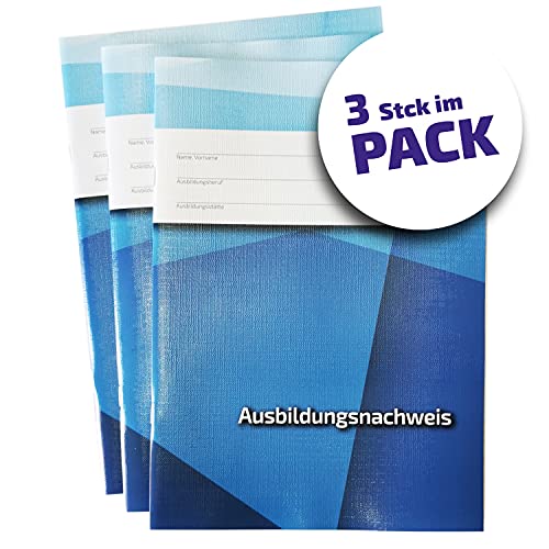 Berichtsheft Ausbildung | 52 Wochen | Montag - Samstag | 1 Woche je Seite | A4 | 3er PACK von BSN SPREMBERG