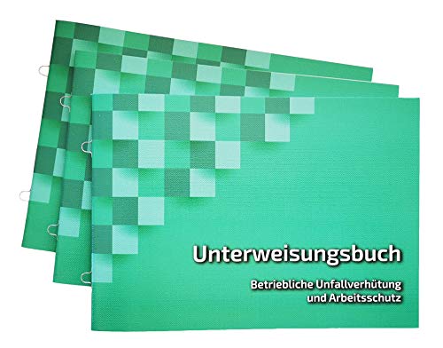 Unterweisungsbuch Arbeitsschutz | 3er PACK | DIN A5 | 48 Seiten | 20 Unterweisungen | je 16 Teilnehmer | Nachweis betrieblicher Unfallschutz | Ringösenbindung von BSN SPREMBERG