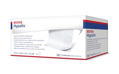 BSN medical - Hypafix, Haftbandage für Verbände, aus porösem und anschmiegsamem TNT, hypoallergen, nicht steril aber sterilisierbar, Maße 15 cm x 10 m, 1 Stück m BSN medical - Hypafix, Haftbandage für Verbände, aus porösem und anschmiegsamem TNT, hypoallergen, nicht steril aber sterilisierbar, Maße 15 cm x 10 m, 1 Stück m von BSN medical