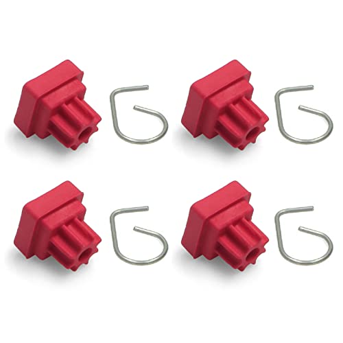 BSSTORE 764010175 Set mit 4 roten Gummipuffern für Kochfeld mit Federn - kompatibel mit Smeg PVS750 PVA750 PX750 PX140 von BSSTORE