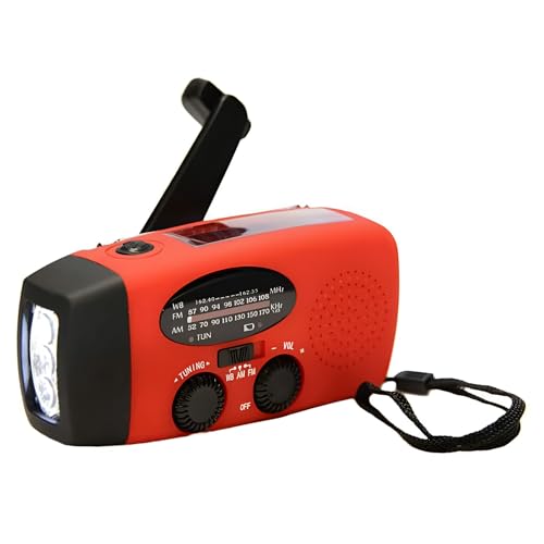 BSTCAR Notfall-Wind-Up-Radio mit wiederaufladbarem USB-Ladegerät/3-LED-Taschenlampe/AM/FM/Wetter/tragbares Solar-Handkurbelradio Haushalt und Outdoor-Camping, Wandern, Reisen BSTCAR Notfall-Wind-Up-Radio mit wiederaufladbarem USB-Ladegerät/3-LED-Taschenlampe/AM/FM/Wetter/tragbares Solar-Handkurbelradio Haushalt und Outdoor-Camping, Wandern, Reisen von BSTCAR