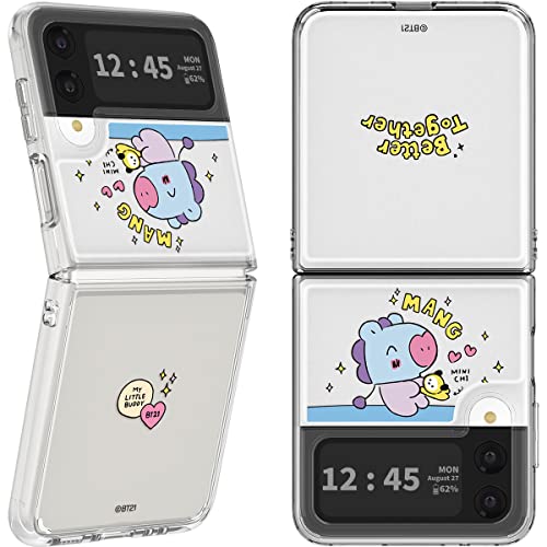 BT21 Entworfen für Galaxy Z Flip 4 Hülle (2022), offizielles Merchandise-Produkt, My Little Buddy transparente Handyhülle, MANG von BT21