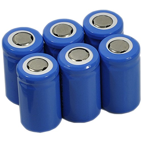 6 flach Top BTBAI ® 280mah 3,7 V, Li-ion, 14250 ER14250, LS14250, ER14250H, 1/2-R6, 1/2 AA, wiederaufladbar, für LED-Beleuchtung Taschenlampe von BTBAI