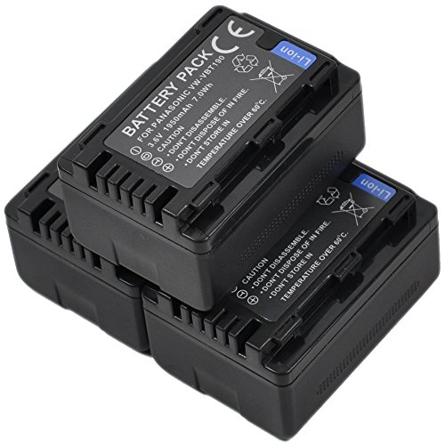 BTBAI 2x Camcorder Akku VW-VBT190 für VWVBT190 VW-VBT380 HC-V110 V160 V180 W570 W580 W850 WX979 WX90 WX970 WX990 WXF990 WXF990 WXF990 999 V. 210 V250 V260 V270 V380 V520 V550 V720 V750 V770 V777 VX870 BTBAI 2x Camcorder Akku VW-VBT190 für VWVBT190 VW-VBT380 HC-V110 V160 V180 W570 W580 W850 WX979 WX90 WX970 WX990 WXF990 WXF990 WXF990 999 V. 210 V250 V260 V270 V380 V520 V550 V720 V750 V770 V777 VX870 von BTBAI