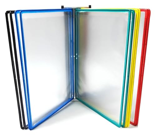 An der Wand montierter Aktenhalter, Flipchart-Ständer, Katalog-Display-Rack, an der Wand montierter Aktenhalter, magnetischer Dokumentenhalter im A4-Briefpapierformat(Multi Colored) von BTBTB