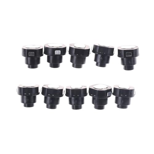 Industrielle Leistungssteuerungsschalter, 10 Stück, Taschenlampe, Fackel, Drucktastenschalter, rund, schwarz, DC30 V, 1 A, 10 mm x 10 mm Industrielle Leistungssteuerungsschalter, 10 Stück, Taschenlampe, Fackel, Drucktastenschalter, rund, schwarz, DC30 V, 1 A, 10 mm x 10 mm von BTBTB