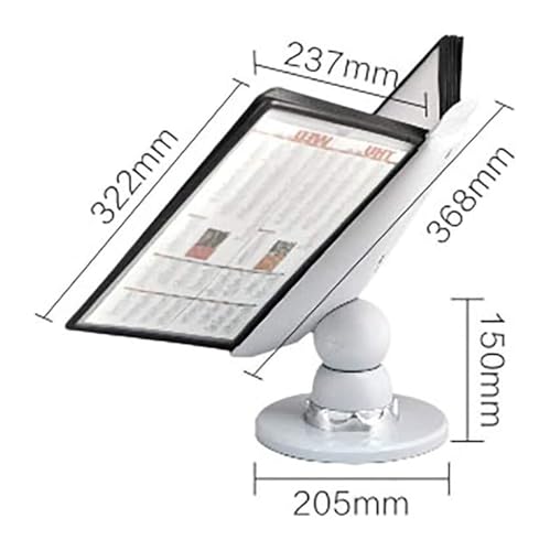 Klappbarer Katalogständer, Aktenhalter zur Wandmontage, Präsentationsständer for den Schreibtisch oder die Wand mit einstellbarer Neigung(Gray) von BTBTB