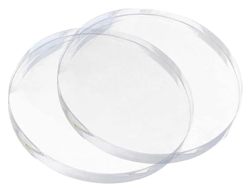 Runde Acrylscheibe, 2 Stück durchsichtige runde Acrylscheiben, Dicke 4 mm, runde Acrylplatte, ideal for Displaydesigns und DIY-Projekte(Diameter 130mm) von BTBTB