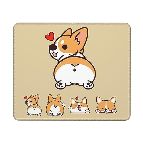 Mauspad für Damen und Herren, Computer-Mauspads, 25,4 x 30,5 cm, Cartoon-Hunde, Tierdruck, Mauspad für Laptop, kabellose Maus, Zuhause, Büro, Reisen von BTCOWZRV