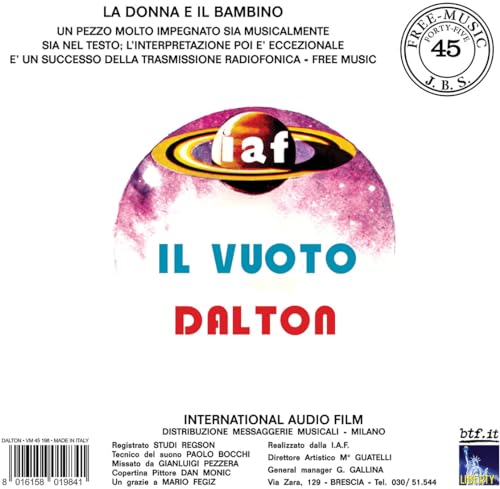 La Donna E Il Bambino Il Vuoto (7" 180gr. Colored Vinyl + Poster) Rsd 2017 von BTF