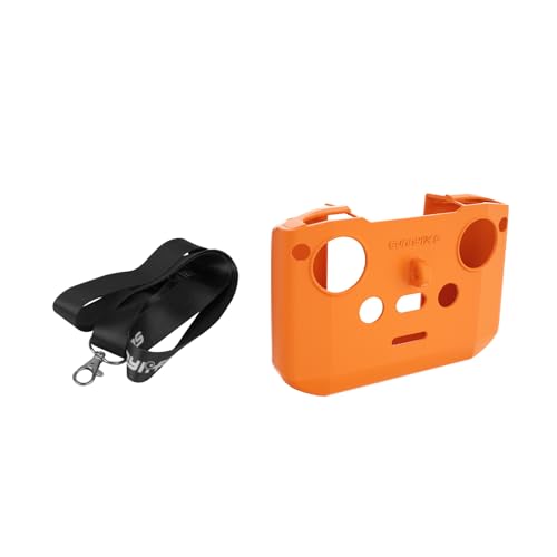 BTG RC-N1 N2 N3 Silikon-Schutzhülle mit Gurt für DJI NEO/Air 3 3S/Mini 4K/Mavic 3/Mini 4 3 Pro Fernbedienungszubehör (Orange) von BTG