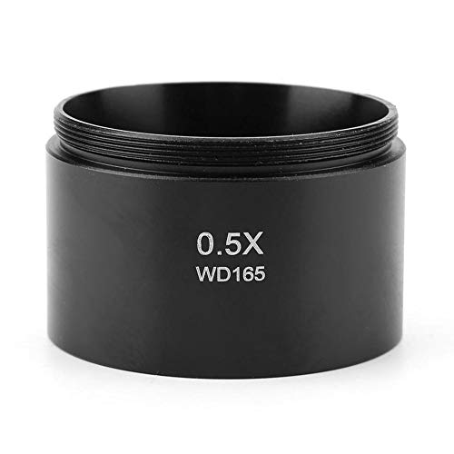 BTIHCEUOT Achromatisches 0,5-faches Stereomikroskop-Vorsatzobjektiv für Industrie-Videomikroskope (48 mm, Schwarz, Metall, Glas) von BTIHCEUOT