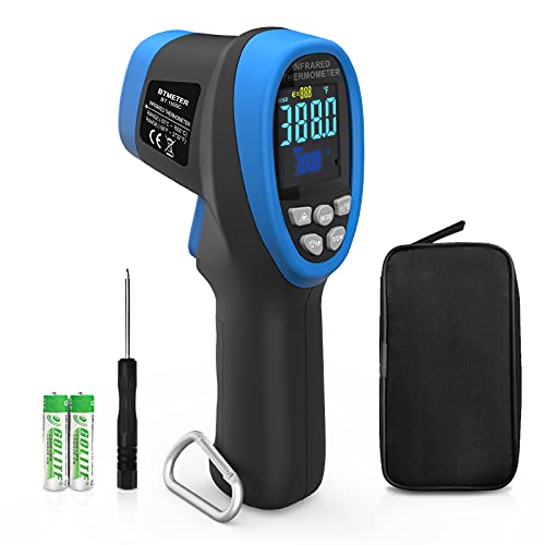 BTMETER BT-1500C Pyrometer, berührungsloses Laser-Infrarot-Thermometer, misst -50 °C bis 1500 °C, IR-Temperaturmesser mit farbigem LCD-Display (nicht für menschliche Temperatur) von BTMETER