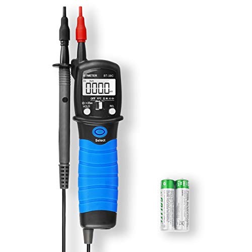 BTMETER Spannungsprüfer Durchgangsprüfer, BT-38C Digital Pen Multimeter AC DC 600V Voltmeter misst Spannung, Widerstand 60MΩ, Kapazität, Diode, mit 6000 Zählern und Auto Range von BTMETER