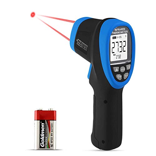 Infrarot Thermometer 1500 Grad BT-1500 Digital IR-Temperaturmessgerät -58℉ ~ 2732℉ (-50℃ ~ 1500℃) Hochtemperatur Infrarot Laser Thermometer für Kochen Industrie HVAC Ofen Schmiede（Batterie Enthalten） von BTMETER