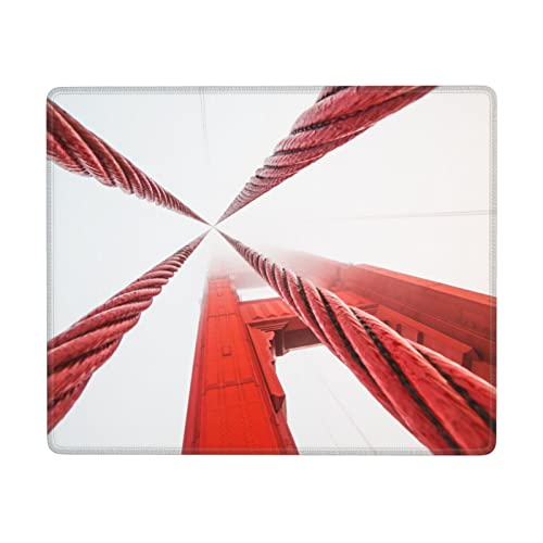 Ropes on The Golden Gate Bridge Mauspad, rutschfeste Gummiunterseite, Gaming-Mauspad für Computer, Laptop, Büro, 17,8 x 22,9 cm von BTRWAPS