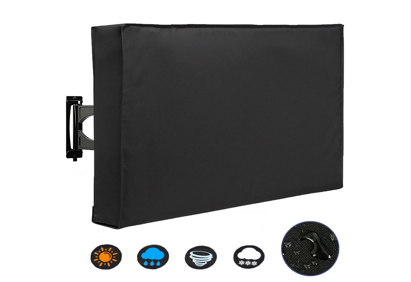 BTTO Abdeckhaube TV Abdeckhaube, 600D Oxford TV Bildschirm Staubschutzhülle, Doppelt genäht mit Klettbänder, Wasserdichte und Wetterfestes BTTO Abdeckhaube TV Abdeckhaube, 600D Oxford TV Bildschirm Staubschutzhülle, Doppelt genäht mit Klettbänder, Wasserdichte und Wetterfestes von BTTO