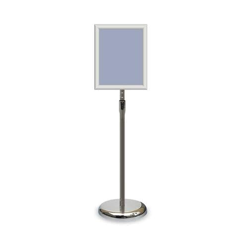 Aushangständer, Plakatständer Vertikal, Hochleistungs-Snap-Open-Aluminium-Sockel-Bodenständer-Schilderhalter vertikal(Silver,32 * 45cm) von BTYQKZVPM