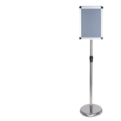 Aushangständer, Plakatständer Vertikal, Hochleistungs-Snap-Open-Aluminium-Sockel-Bodenständer-Schilderhalter vertikal(Silver,9.45 * 12.87inch) von BTYQKZVPM