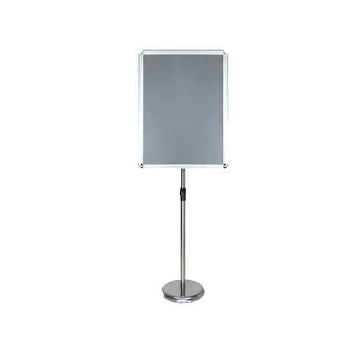 Aushangständer, Plakatständer Vertikal, Posterständerhalter Verstellbarer Sockel Bodenstehender Schilderhalter Vertikal(Silver,45 * 62.4cm) von BTYQKZVPM