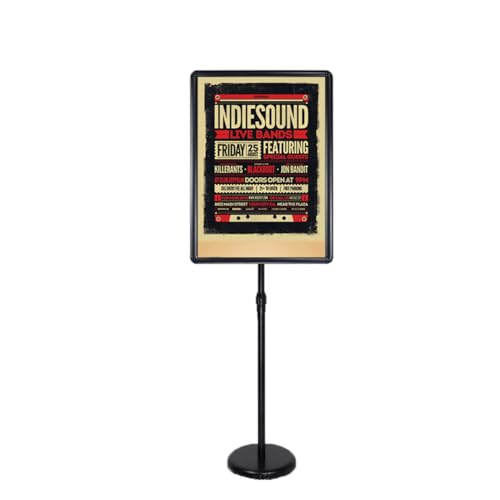 Aushangständer, Plakatständer Vertikal, Robuster, aufklappbarer Schilderständer mit Metallsockel, vertikal(Black,17.72 * 24.57inch) von BTYQKZVPM