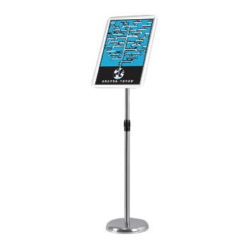 Aushangständer, Plakatständer Vertikal, Robuster, aufklappbarer Schilderständer mit Metallsockel, vertikal(Silver,9.6 * 13.5inch) von BTYQKZVPM