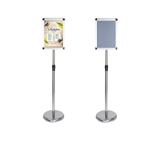 Aushangständer, Plakatständer Vertikal, Ständer Vertikal Horizontal Schildständer Ausgestellt Posterhalter(Silver,9.45 * 12.87inch) von BTYQKZVPM
