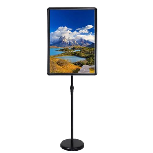 Aushangständer, Plakatständer Vertikal, Verstellbarer Plakatständer mit Bodenständer for Schilder(Black,17.72 * 24.57inch) von BTYQKZVPM