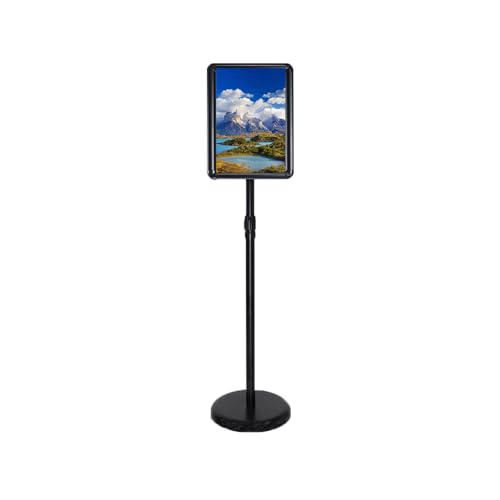 Aushangständer, Plakatständer Vertikal, Verstellbarer Plakatständer mit Bodenständer for Schilder(Black,9.45 * 12.87inch) von BTYQKZVPM