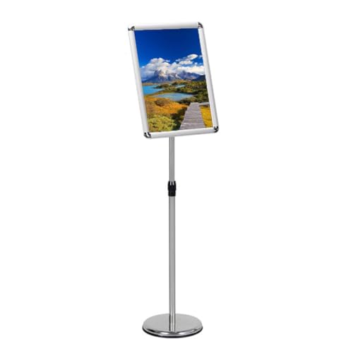 Aushangständer, Plakatständer Vertikal, Verstellbarer Plakatständer mit Bodenständer for Schilder(Silver,9.6 * 13.5inch) von BTYQKZVPM