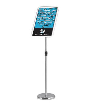 Aushangständer, Plakatständer Vertikal, Verstellbarer Schilderhalter Bodenständer, Schilderständer Plakatständer(Silver,32 * 45cm) von BTYQKZVPM