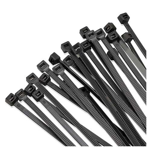 BTYQKZVPM Kabelbinder-Sortiment,Kabelbinder, Selbstsichernder Kunststoff-Nylonbinder, 100 Stück(Black,5x300mm) von BTYQKZVPM
