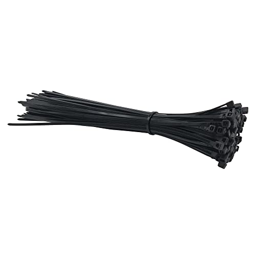 Kabelbinder-Sortiment,Kabelbinder, 100 Stück 3 * 200 mm selbstsichernde Nylon-Kabelbinder 8 Zoll 100 Stück(Black) von BTYQKZVPM