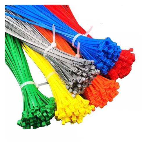 Kabelbinder-Sortiment,Kabelbinder, 3 * 100 100 Stück Nylon-Kabelbinder Weiß Schwarz Rot Rosa Orange SOWQWE(Orange) von BTYQKZVPM