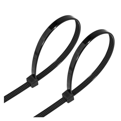 Kabelbinder-Sortiment,Kabelbinder, 4 × 200 mm, 3 × 200 mm, Größe 100 Stück, schwarzes selbstverriegelndes Nylon(4X200) von BTYQKZVPM