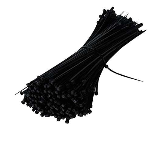 Kabelbinder-Sortiment,Kabelbinder, Selbstsichernder Kunststoff-Nylon-Kabelbinder, 100 Stück, schwarz, 5 x 300 Kabelbinder(4x200 width 2.6mm) von BTYQKZVPM