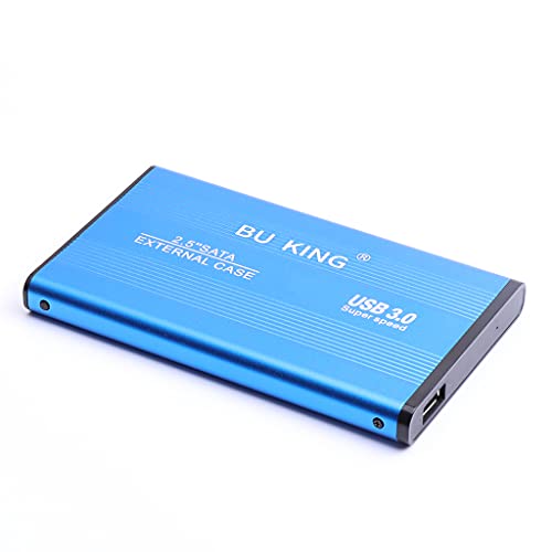 BU KING Mirco USB 3.0 Festplattengehäuse Externes 250 GB mobiles Festplattengehäuse Gehäuse aus Aluminiumlegierung Box-Blau von BU KING