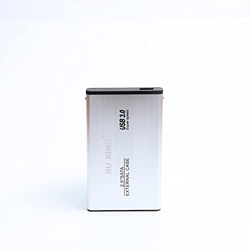 BU KING Mirco USB 3.0 Festplattengehäuse Externes 250 GB mobiles Festplattengehäuse Gehäuse aus Aluminiumlegierung Box-Silber von BU KING