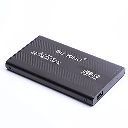 BU KING Mirco USB 3.0 Festplattengehäuse Externes mobiles 1T-Festplattengehäuse Aluminiumlegierungsgehäuse Box-Schwarz von BU KING