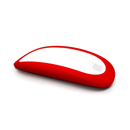 Schutzhülle für Apple Magic Mouse 2, Silikon, sturzsicher, staubdicht, ultradünn, Rot von BUBEBUFFY